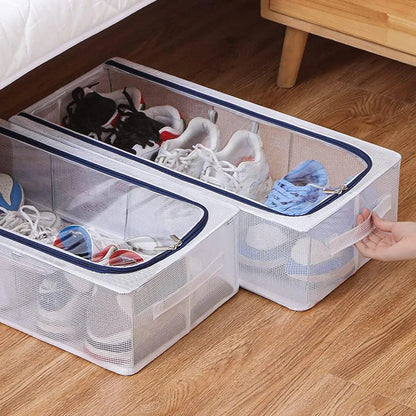 Foldable Transparent Storage Box for Shoes, Toys, Clothes, Books